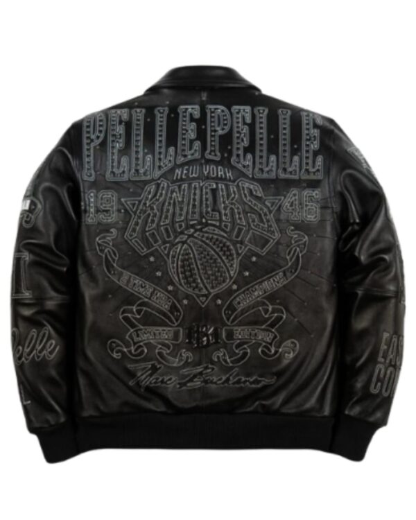 PellePelle "New York Knicks Tribute" Black Bomber Jacket