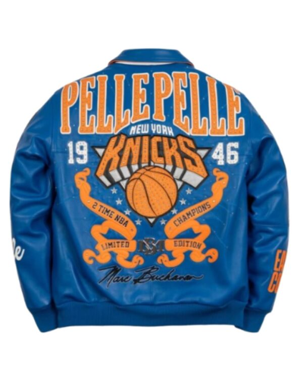 PellePelle "New York Knicks Tribute" Blue Bomber Jacket