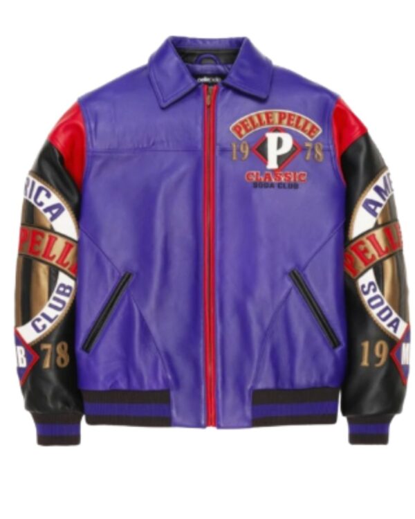 Premium PellePelle "Soda Club" Classic Limited Edition Leather Bomber Jacket