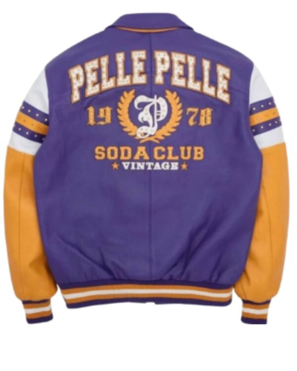 Premium PellePelle "Soda Club" Vintage Bomber Leather Jacket