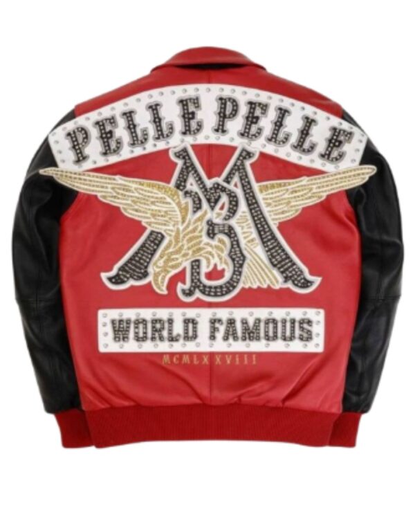 PellePelle Red and Black World Famous Men's Bomber Jacket
