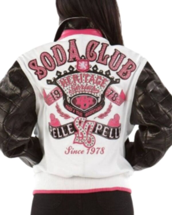 PellePelle "Soda Club" White & Black Varsity Jacket