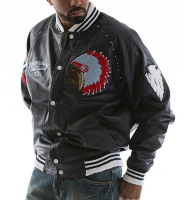 PellePelle Renegades Black and White bomber Jacket