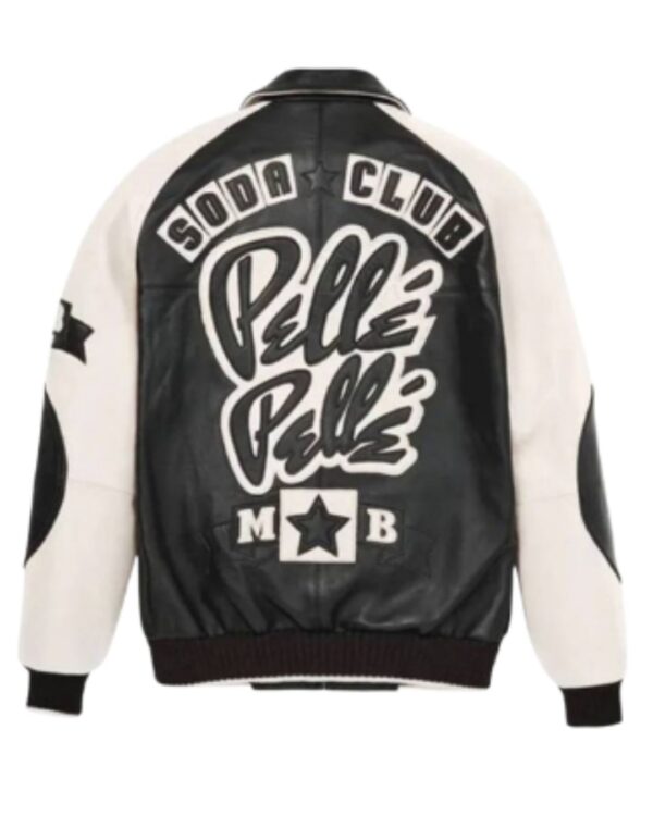 PellePelle "Soda Club" Black and White Bomber Jacket