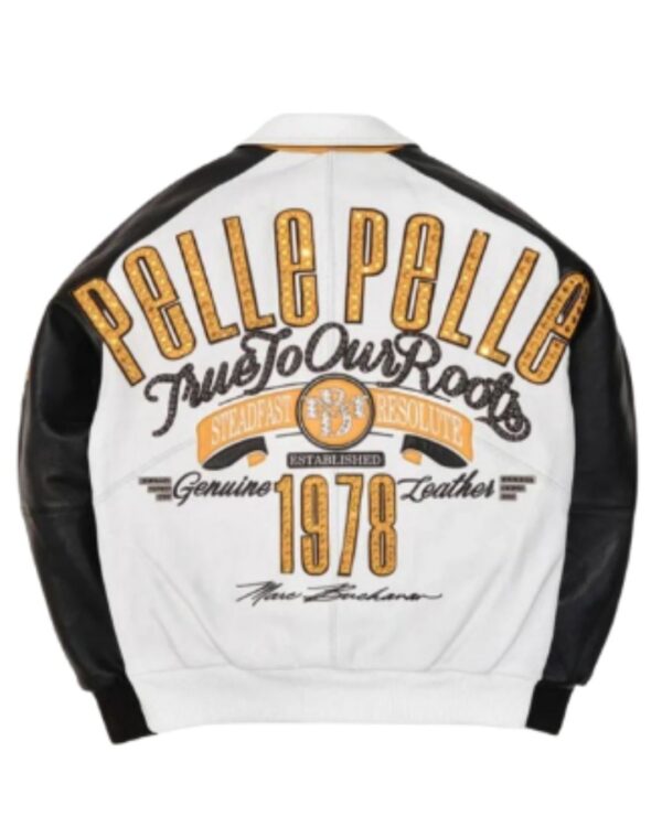 PellePelle "True To Our Roots 1978" White and Black Bomber Jacket