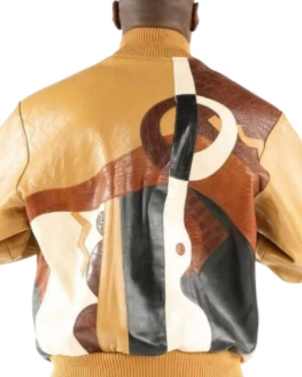 PellePelle Geometric Abstract Multi-Panel Bomber Jacket