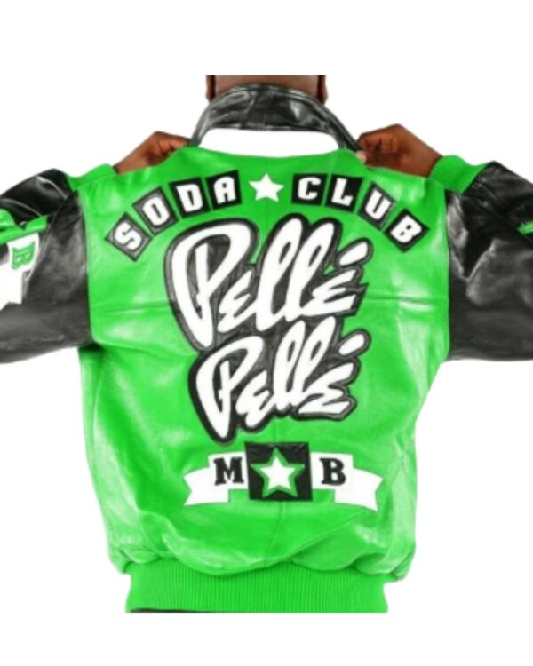 PellePelle "Soda Club" Green and Black Bomber Jacket