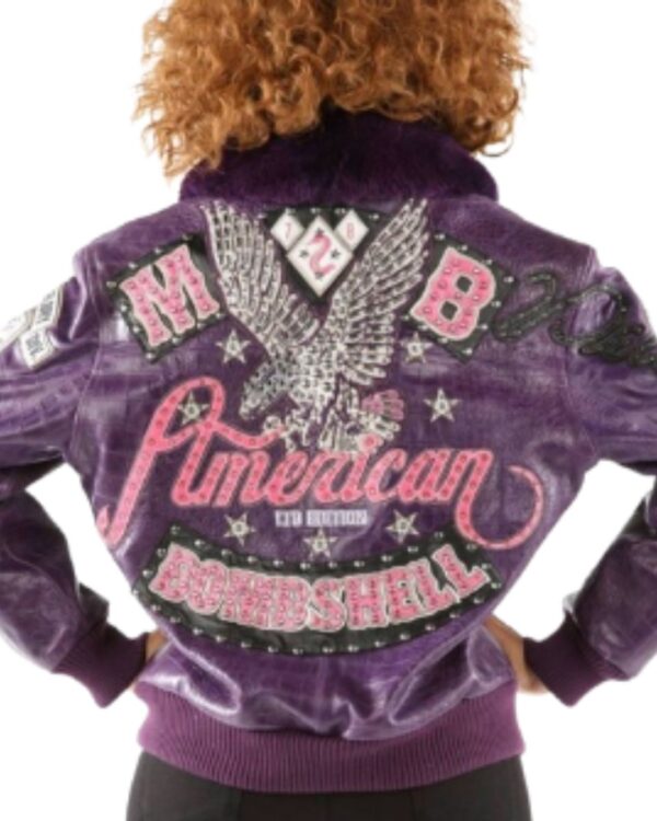 PellePelle "American Bombshell" Purple Bomber Jacket