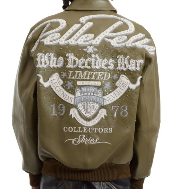 PellePelle "Who Decides War Collectors Series" Olive Green Bomber Jacket
