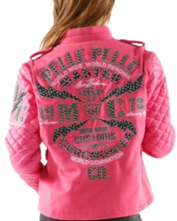 PellePelle "Master Ceremonies" Pink Biker Jacket